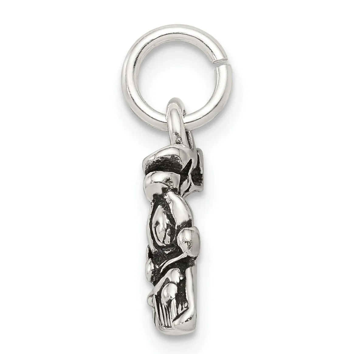 Sterling Silver Antiqued Train Charm Pendant