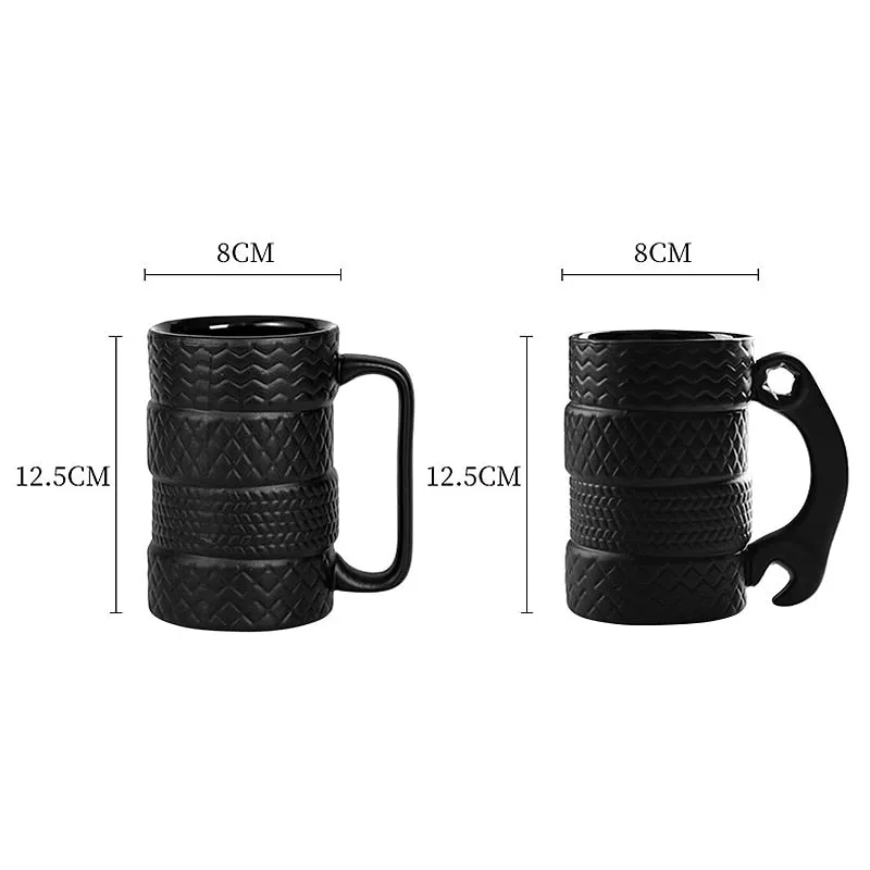 Tire Mug with Wrench Handle