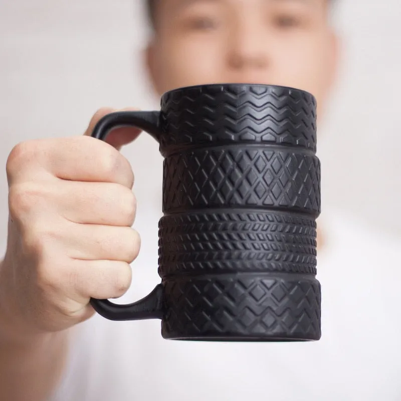 Tire Mug with Wrench Handle