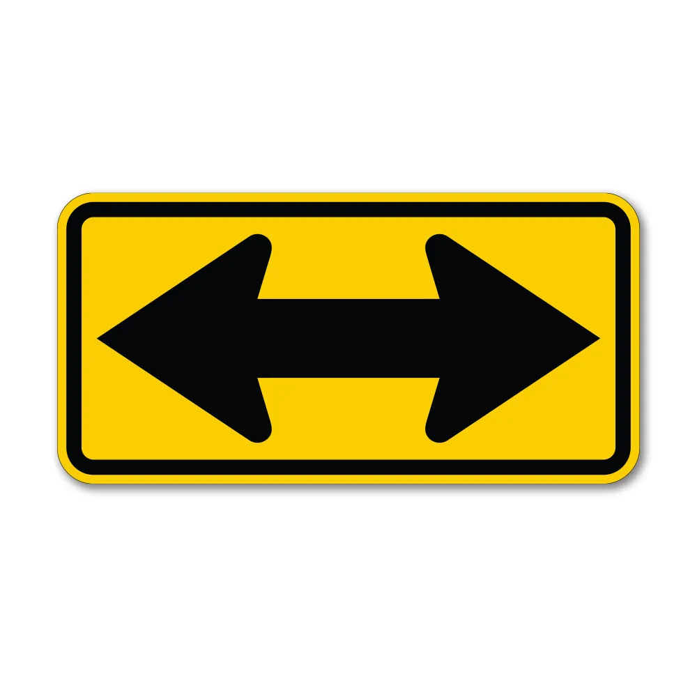 Two Direction Large Arrow Traffic Sign