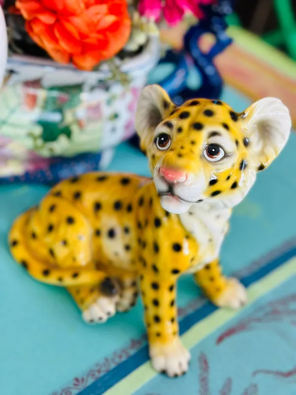 Vintage Lion Cub -Porcelain, Italy