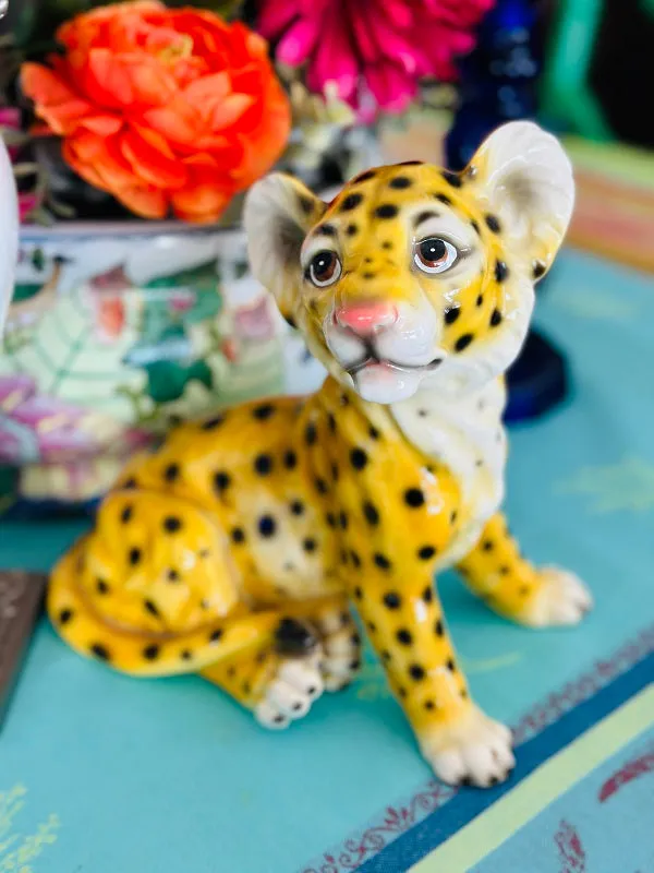 Vintage Lion Cub -Porcelain, Italy