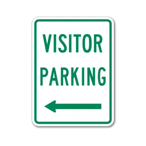 Visitor Parking Left Arrow Sign