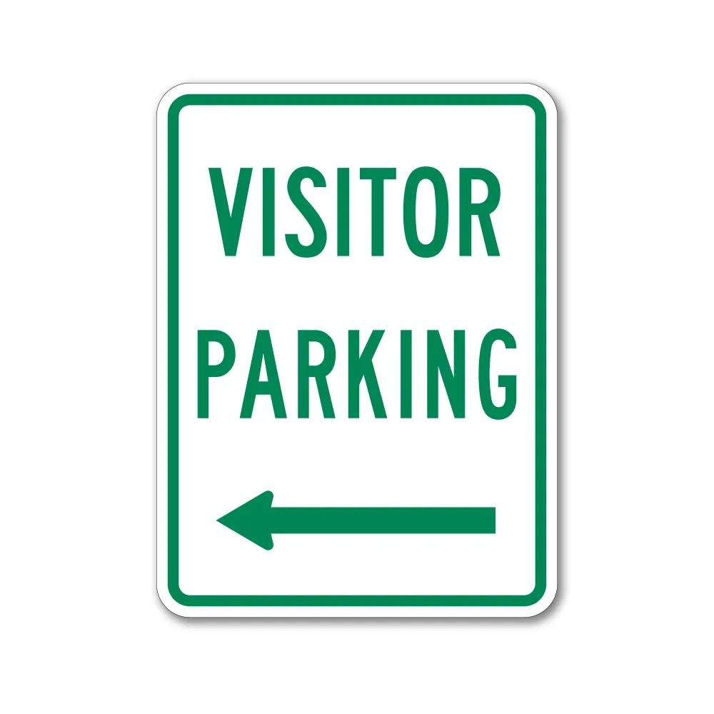 Visitor Parking Left Arrow Sign