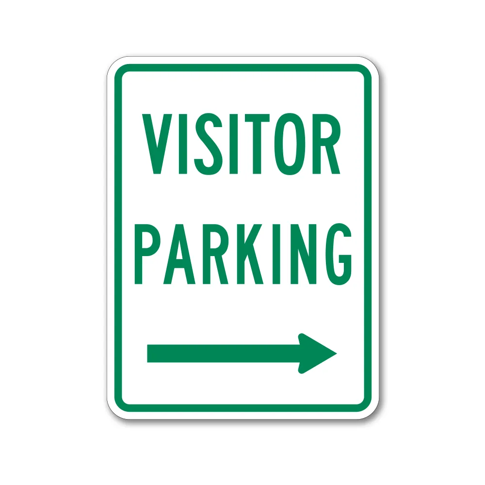 Visitor Parking Right Arrow Sign