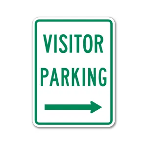 Visitor Parking Right Arrow Sign