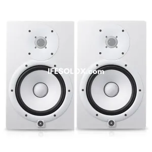 Yamaha HS8 Dual (2-Way) 8" Bass Reflex Bi-amplified Near Field Active Studio Monitors (White) - Brand New