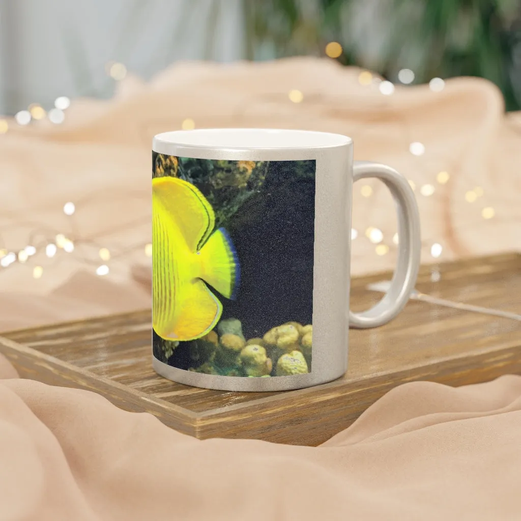 Yellow Fish Metallic Mug (Silver / Gold)