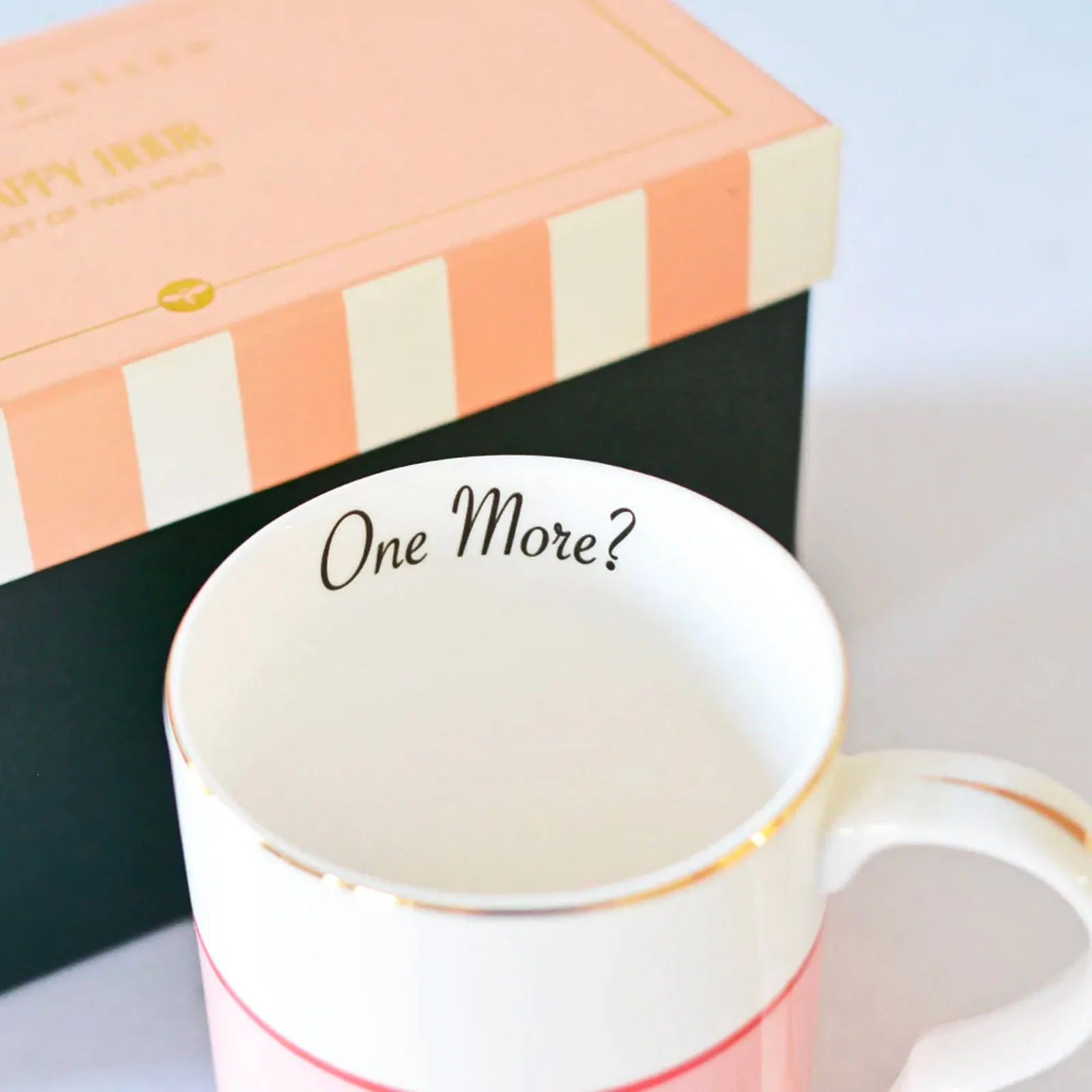 Yvonne Ellen Bonjour/Happy Hour Set of 2 Mugs